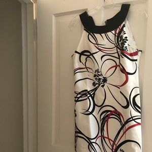 Red and Black Floral Ann Taylor Dress